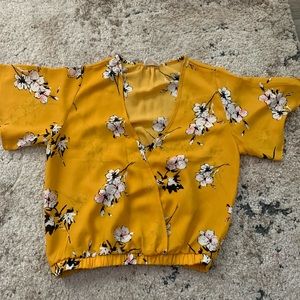 Yellow floral shirt